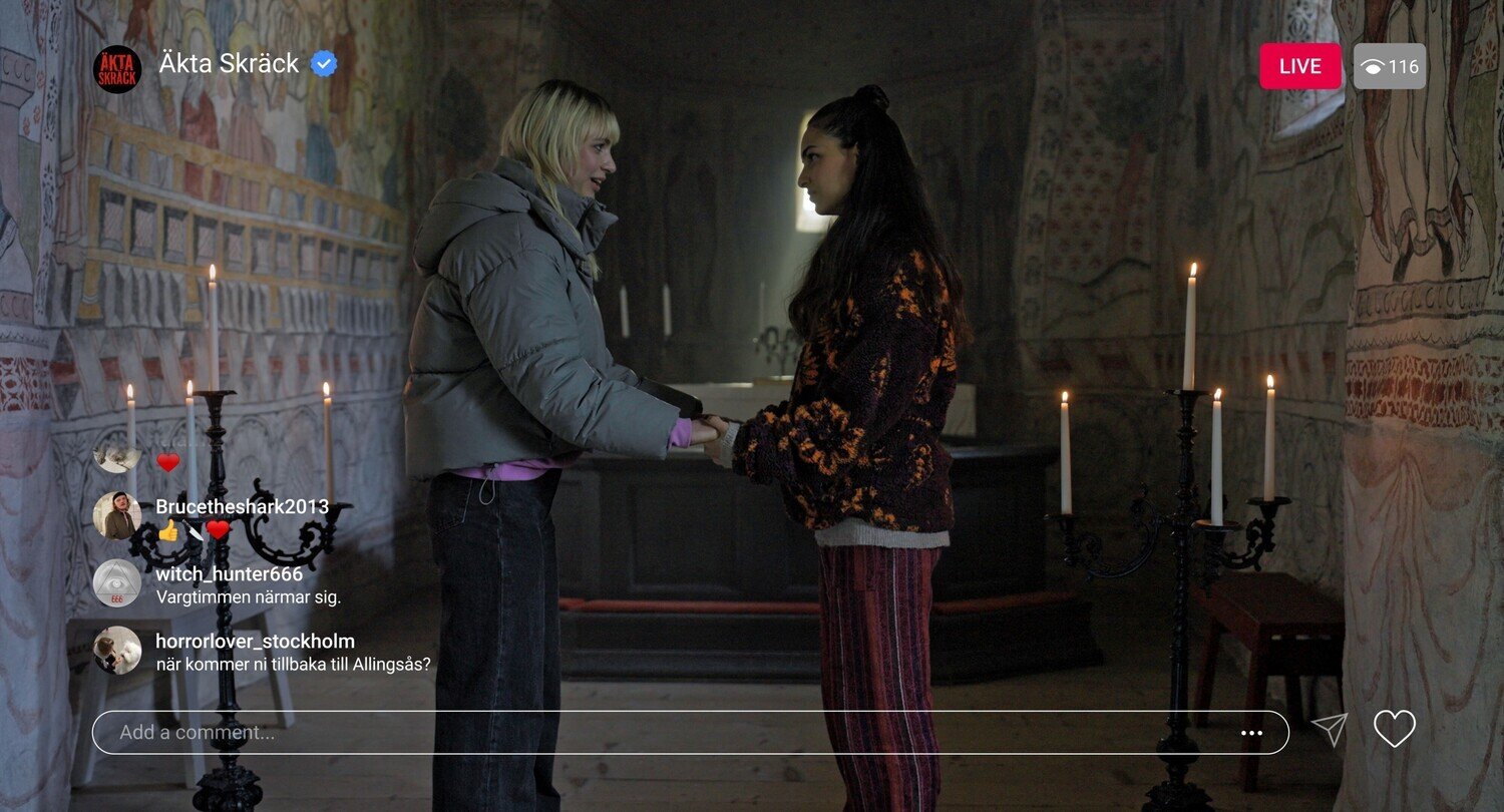 кадр из фильма "Первые ведьмы: Потомство", IMDb 4.6, КП 5.6, в кадре: Ава Никоделл - Nour, Ребека Энхольм - Linn